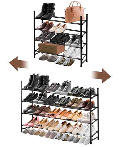 Sleek Storage Solution: The ikloo 4-Tier Shoe Rack Revolutionizes Small Space Organization