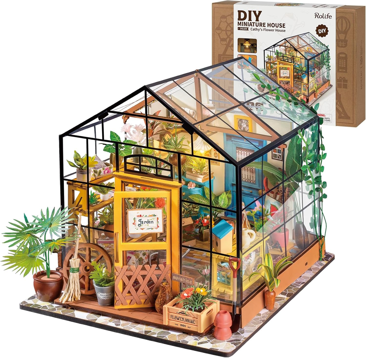 Create Magic: Rolife DIY Miniature Green House Dollhouse Kit Review!