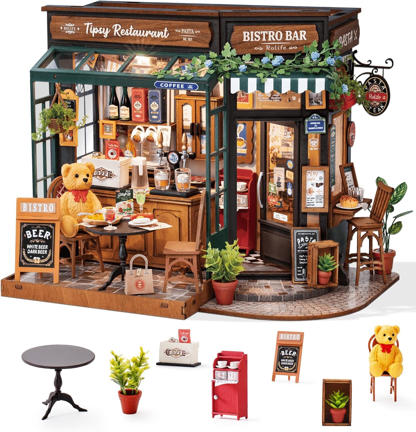Discover the Charm: Rolife DIY Miniature Tipsy Restaurant House Kit Review